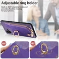 thumbnail image 6 of Dteck for Samsung Galaxy A34 5G Zipper Wallet Case, Shockproof with Card Holders Flip Premium PU Leather Card Slots with 360°Rotation Ring Stand Protective Phone Cover, purple, 6 of 8