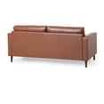 thumbnail image 4 of Miekor Furniture Mirod Comfy 3-seat Sofa with Wooden Legs, PU, for Living Room and Study BS0071, 4 of 6