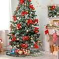 thumbnail image 4 of FMSHPON Northern Cardinal Bird Xmas Christmas Tree Skirt Stand Mat for Holiday Party Decoration Indoor Outdoor 36 inches, 4 of 6