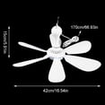 thumbnail image 4 of Sinyiin 6 Leaves USB Ceiling Fan Air Cooler Hanging Tent Fans for Camping Bed Dormitory, 4 of 13