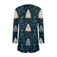 thumbnail image 3 of Women's Fashionable Loose-Fit Casual Cardigan with Christmas Print Mid-Length Coat for Holiday Outfits and Comfortable Wear,Royal Blue,2XL, 3 of 6