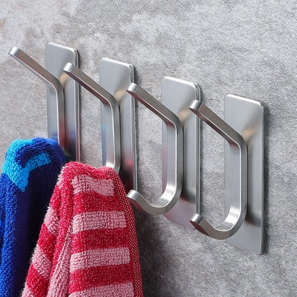 YIGII Towel Hook/Adhesive Hooks Wall Hooks for Coat/Robe/Hand Towels