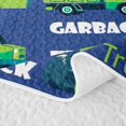 thumbnail image 5 of Castle Fairy Cartoon Garbage Truck Quilt Full,Recycle Bin Print Full Bedspread Sets,Green Blue, 5 of 7