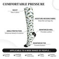 thumbnail image 3 of Lsque Colorful Grass Pattern Sport Compression Socks for Men & Women 15-20 mmHg Knee High Nurse Pregnant Running Medical and Travel Athletic, 3 of 6