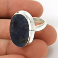 thumbnail image 2 of Sodalite Natural Healing Gemstone Oval Ring, Promise Ring, Solitaire Ring, Friendship Birthday Anniversary Couples Gifts, Wedding Ring, Engagement Ring, Proposal Ring (sodalite, Size 7), 2 of 3