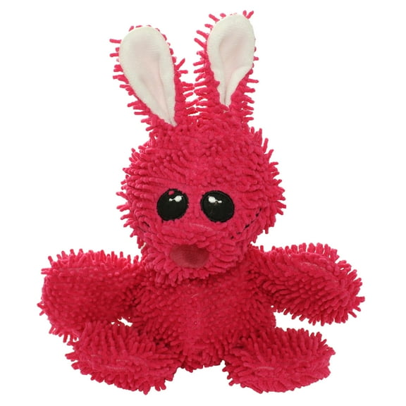 Mighty Microfiber Ball Med Rabbit Durable Plush Squeaky Dog Toy