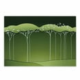 thumbnail image 1 of Tree Cutting Board, Graphics of Long Leafy with Floral Details, Decorative Tempered Glass Cutting and Serving Board, in 3 Sizes, by Ambesonne, 1 of 2