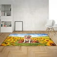 thumbnail image 2 of Vintage Labrador Retriever Says Hello Mother's Day Summer Sunflower Field Indoor Rug Lab Dog Lover Gifts Carpet Living Bed Room Sofa Home Decor - 12005, 2 of 5