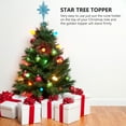 thumbnail image 4 of Gymnture Blue Glittered Christmas Tree Star Topper Decoration for Indoor Party Home, 4 of 11