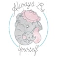 thumbnail image 2 of Girl's Dumbo Always Be Yourself  Graphic Tee White Large, 2 of 4