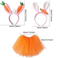 thumbnail image 2 of 2025 Orange Rabbit Headdress Fancy Dress Carnival Attractive Rave Outfit for Women, 2 of 4