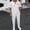 White, variant on YHAJDS Mens Summer Track Suits Pocket Colorblock Button Jacket and Pants Set Polo Style