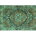 thumbnail image 1 of Ahgly Company Indoor Rectangle Persian Turquoise Blue Traditional Area Rugs, 8' x 10', 1 of 4