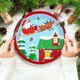 thumbnail image 4 of Ganfancp Fiesta de Navidad Decoración Papá Noel Muñeco de Nieve Platos de Papel Ofertas Del Día Bandeja de Papel de 10*9 Pulgadas, 4 of 6