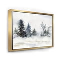 thumbnail image 3 of Designart 'Christmas Minimalistic Snow and Forest Landscape' Lake House Framed Canvas Wall Art Print, 3 of 5