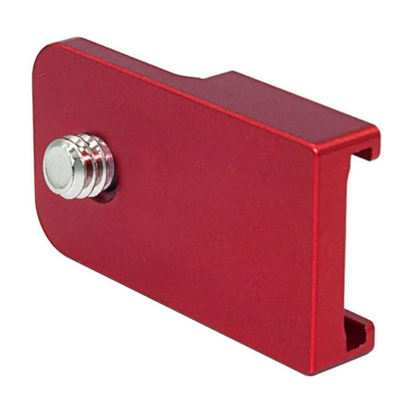 Aluminum Alloy Hot Shoe Mount Adapter Base Red, for Microphone Fill Light Attachment