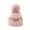 Pink, variant on FeMereina Baby Girl Winter Hat Cute Heart Pattern Plush Pom Knit Beanie Warm Hospital Cap for Infant Cold Weather Accessories