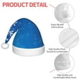 thumbnail image 4 of Yiaed Blue Christmas With Snowflakes Print Hat,Santa Claus Hat For Xmas Party, Christmas Hat For Boys Girls Child Infant Holiday Hat, 4 of 6
