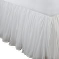thumbnail image 2 of Liard Fabric Queen Size Bed Skirt with Ruffle Stitching and Liner, White - Saltoro Sherpi, 2 of 5