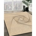 thumbnail image 3 of Ahgly Company Tapis Rond Lavable en Machine Intérieur Transitionnel Brun Sable Brun, 4 Pieds Rond, 3 of 7