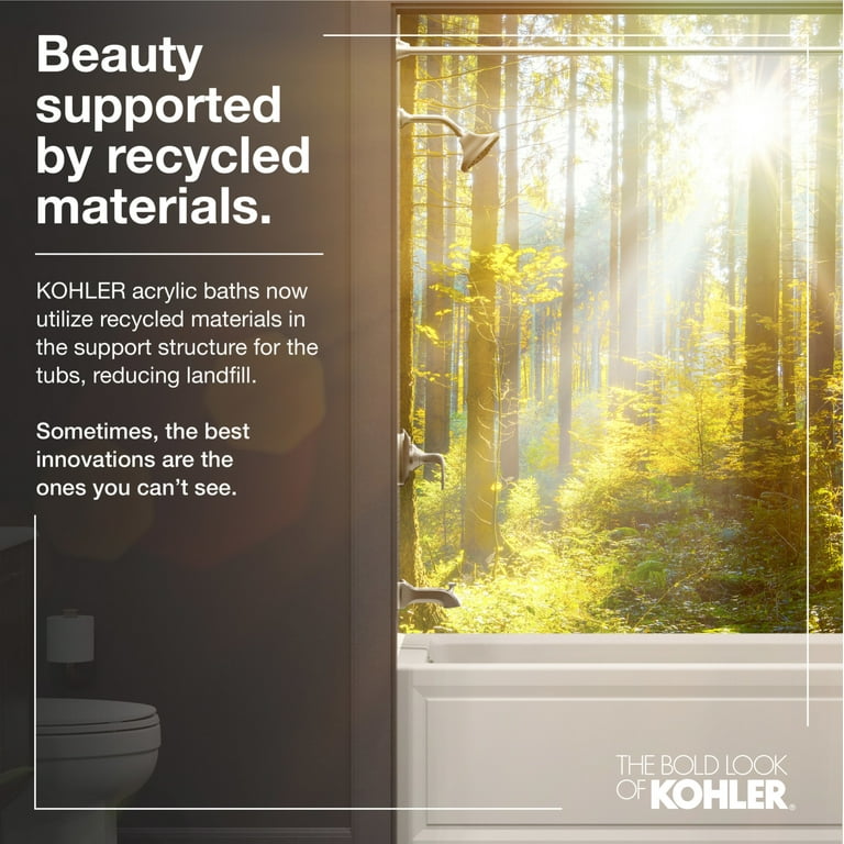 Kohler K 1229 L 0 Mariposa 5.5 Foot Bath, White