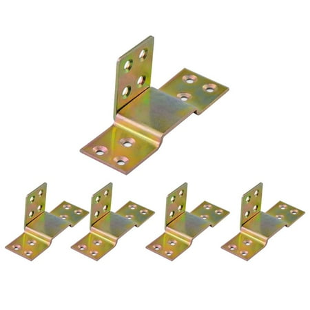 

5Pc Wood Bed Rail Metal Bracket Fastener Fitting Furniture Connector Color