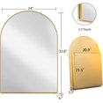 thumbnail image 2 of 20x34 Inch Oval Recessed White Metal Framed Medicine Cabinet Bathroom Wall Cabinet with Vanity Mirror and Adjustable Shelves,Wall Mirror with Storage for Bathroom, 2 of 14