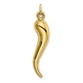thumbnail image 4 of 14K Yellow Gold Charm Pendant Men'S 33 mm 8 Hollow Italian Horn, 4 of 4