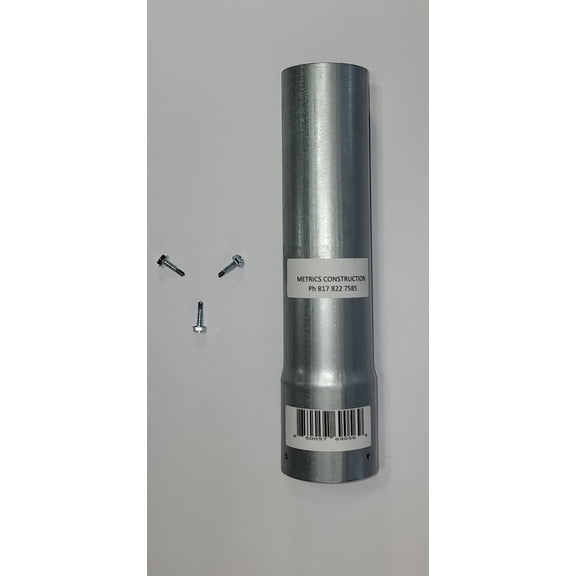 Metrics Construction Fence Post Extender 1-5/8 Inches, Length (Rise) 36 inches, Color Silver