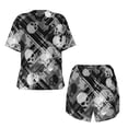 thumbnail image 5 of Naloa Seamless Pattern With Skulls Women's Short-Sleeved Pajama Set, Loungewear, Summer pajamas, Breathable Cozy - X-Large, 5 of 9