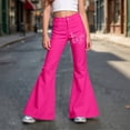 thumbnail image 2 of Gaexia School Uniform Dressy Pants Flare Dress Pants High Waist Straight Pants Stretchy Elastic Waist Bell Bottoms Preppy Clothes Comfortable School Uniform Trousers Preppy Outfits, 2 of 5