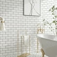 thumbnail image 4 of VEELIKE 6 Sheets White Subway Tiles Peel and Stick Backsplash Tiles for Kitchen Bathroom 12"x12" Waterproof Vinyl Wall Tiles Self Adhesive Wall Sticker Tile Faux White Brick Wall Panels, 4 of 7