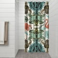 thumbnail image 3 of Exotic Bohemian Shower Curtain, Artistic Floral Print Waterproof Bath Curtain 36x72 Inch, Quick Dry Fade-Resistant Fabric with Metal Grommets, 3 of 5