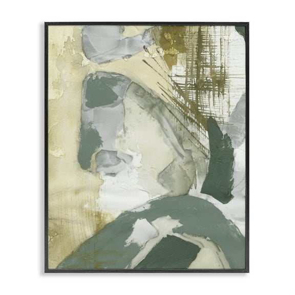 Stupell Industries Dynamic Chaotic Abstract Abstract Painting Black Framed Art Print Wall Art, 11 x 14