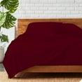 thumbnail image 3 of Luxury Hotel Bed Sheets and Pillowcase Set 1000 Thread Count 100% Cotton, 15" Inch Deep Pocket Premium Hotel Quality Smooth & Soft Bedding Sheet Set, King Size - Burgundy Stripe, 3 of 5