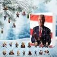 thumbnail image 5 of Calendario de Adviento Calendario de Adviento de Navidad Regalos Calendario de cuenta regresiva de 24 días de Trump Colgantes colgantes de Donald Trump Caja sorprendente Adorno para árbol de Navidad, 5 of 5
