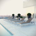 thumbnail image 1 of Modway Shore Chaise Outdoor Patio Aluminum Set of 6 in Silver Gray, 1 of 6
