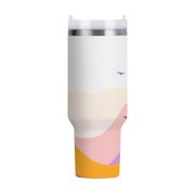 Desert Oasis Insulated Tumblers 40oz Double-Walled Stainless Steel Water Bottles Car Handle