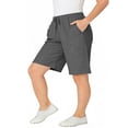 thumbnail image 2 of Diufon Women's Plus Size Shorts Oversize Loose Shorts for Sport Running Drawstring Athletic Shorts with Pockets, 2 of 8