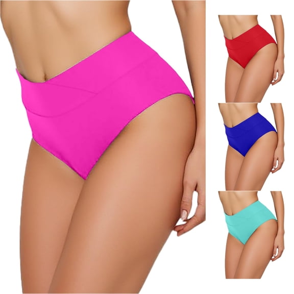 SIYUDAN Womens Swim Bottom High Waist Retro Basic Full Coverage Tankini Briefs, Size XS