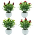 thumbnail image 3 of SPRING PARK Artificial Plants Bonsai Fruit Tree Pot Plant Fake Flowers Potted Ornament, 3 of 7