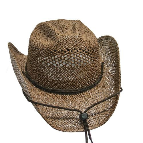 COWBOY KIDS HAT BROWN Paper Straw WESTERN RODEO Cowboy/Cowgirl HIGH QUALITY 