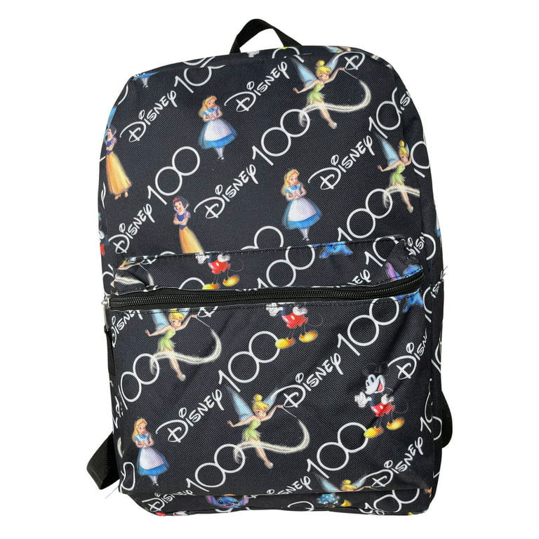 Disney 100th Anniversary Backpack Set - Disney School Bag Bundle with 16  Disney Backpack, Stickers, Bookmark, More | Mickey Mouse Backpack for Kids