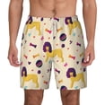 thumbnail image 2 of Picia Cartoon Poodle Dog pattern Mens Swim Trunks with Compression Liner Stretch Beach Shorts Quick Dry with Zipper Pockets No-Chafing Board Shorts-3X-Large, 2 of 9