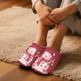 thumbnail image 5 of POLERO Cute Snowman Print Womens Christmas House Slippers Closed Toe Indoor Slippers Soft Lightweight Sole Home Kitchen Shoes, Size 7.5-8.5, 5 of 7