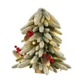 thumbnail image 1 of Pin Artificiel de Table de 24 Pouces Pré-Illuminé avec Branches Enneigées, Baies Rouges, Pommes de Pin et Lumières DEL Blanc Chaud pour Décoration de Noël, Maison, Bureau, Fêtes, 1 of 5
