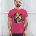 thumbnail image 3 of Tee Hunt Dean Russo Cute Neon Dog T-Shirt Adopt A Pet Colorful Pet Men's Tee, Hot Pink, 3X-Large, 3 of 5