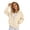 Beige, variant on Girls Zip Up Hooded Sweatshirt Solid Color Casual Hoodie Jacket For Kids Lightweight And Comfortable Daily Wear Chicken Girls Dance Team Hoodie
