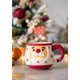 thumbnail image 1 of Taza de Navidad - Incluye tarjeta y caja de regalo - Diseño de cara de Santa - Tazas de café - Perfectas para regalos, 1 of 4