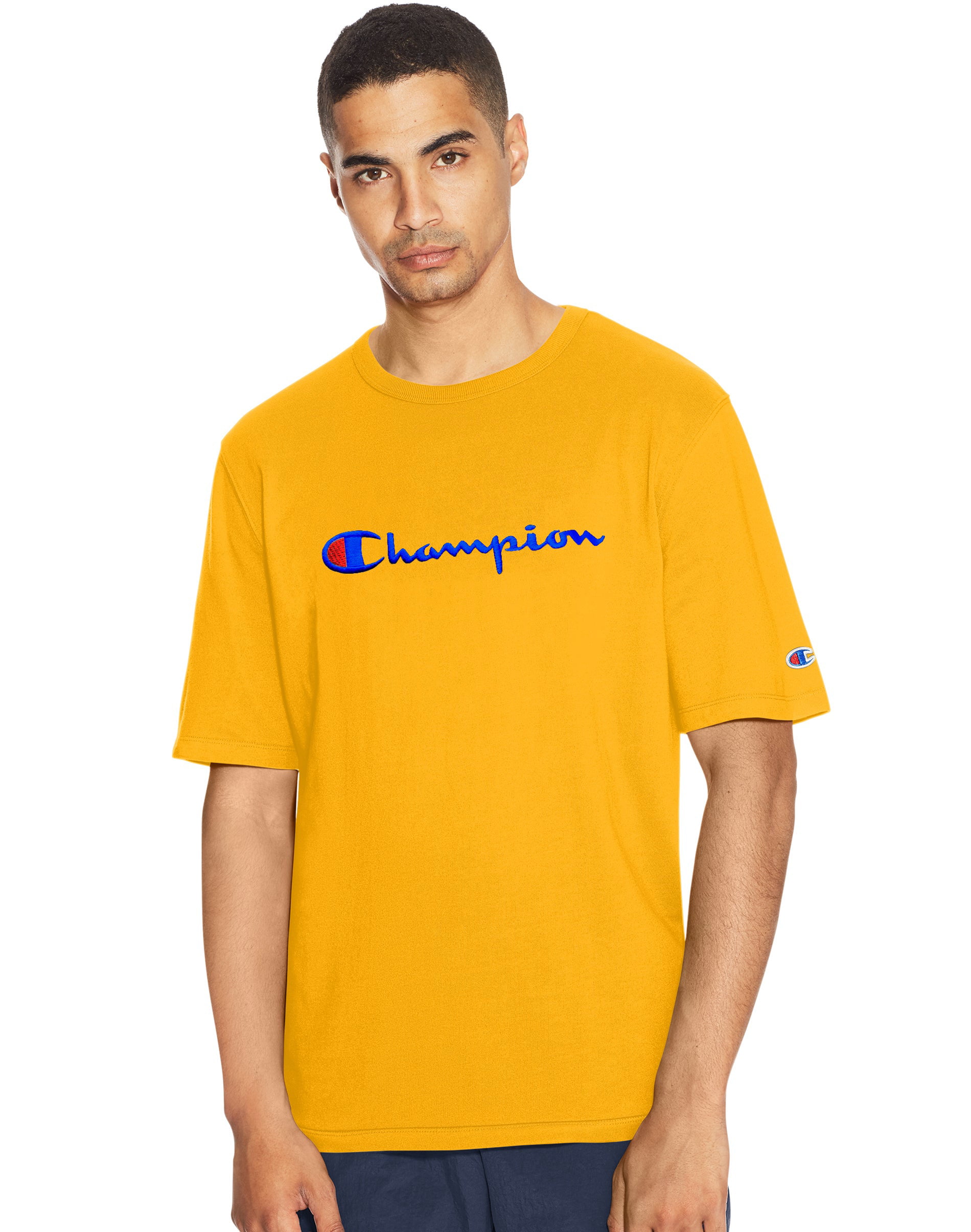 Men's Champion Life T-Shirt Heritage Tee Embroidered Vintage Logo Short Sleeve 